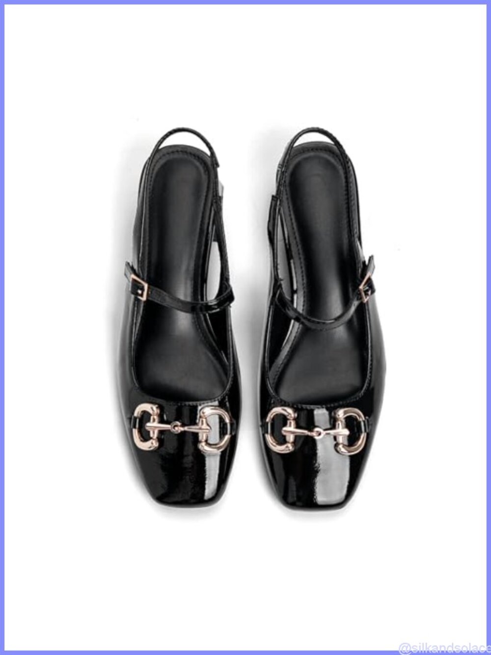 Slingback Mary Janes Closed Square Toe Low Block Heel Buckle Ankle Strap Dress